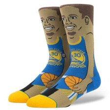 Stance Nba Golden State Warriors Stephen Curry Cartoon Men S Socks Size L Blue For Sale Online Ebay