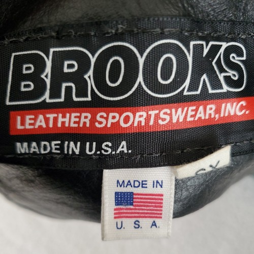 BROOKS Sportswear Black Leather Motorcycle Chaps Size XS Zip & Snap Made in USA - Picture 4 of 14