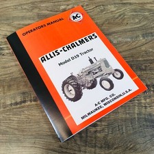 Allis Chalmers D19 D-19 Tractor Owners Operators Manual Maintenance Lubrication