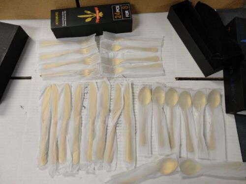 Kitware 24pcs Gold Forks Spoons and Knives Set 8 of each - Picture 2 of 9