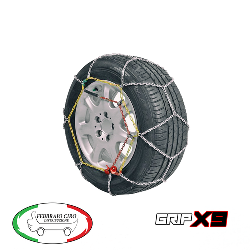 Catene da Grip 9mm Gruppo 70 pneumatici 185/65r15 compatibile Nissan Almera Tino - Foto 3 di 8