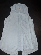 Mossimo button-down Sleeveless denim medium top