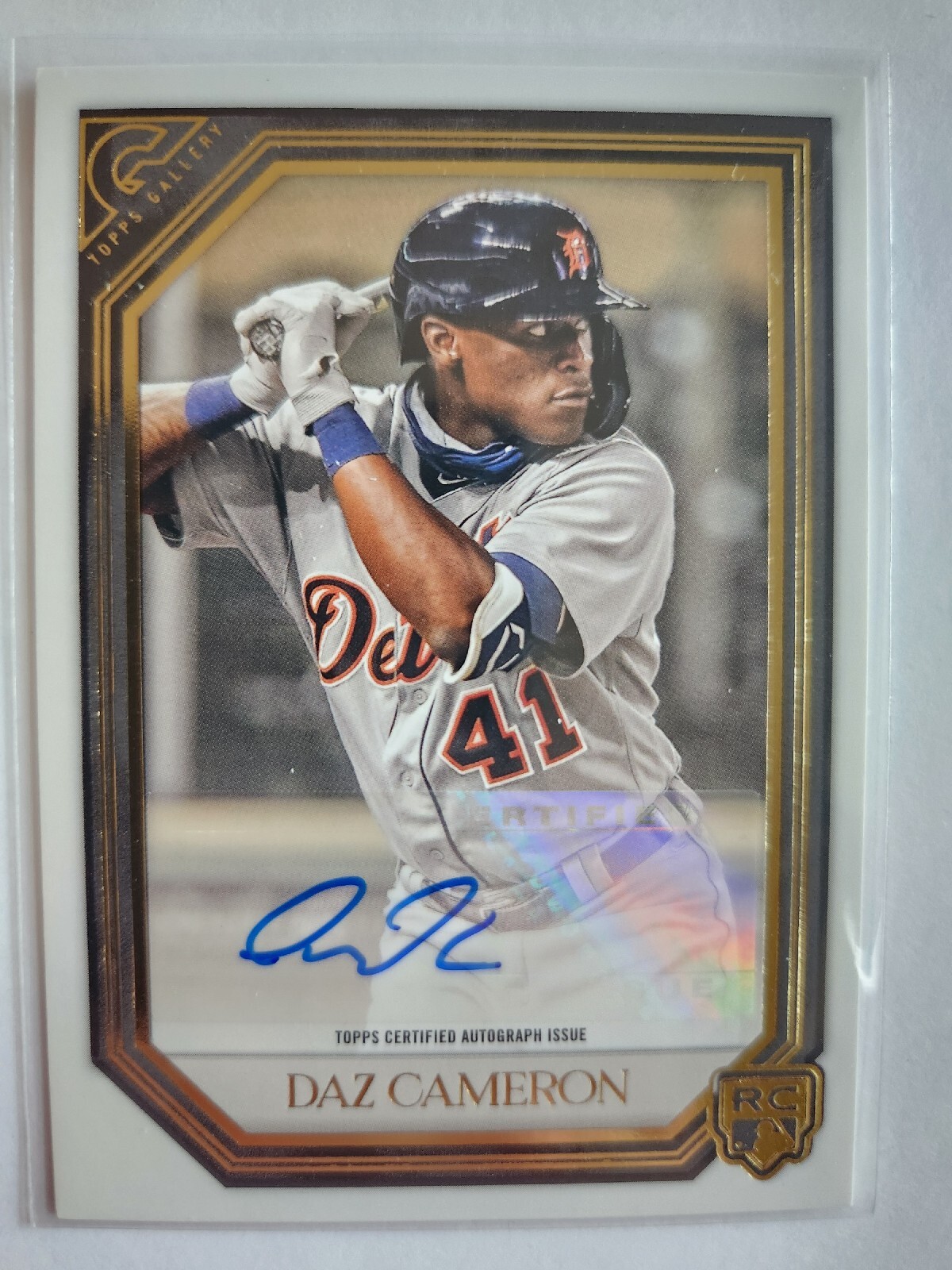 DAZ CAMERON 2021 Topps Gallery Rookie RC Auto #RA-DCA Detroit Tigers