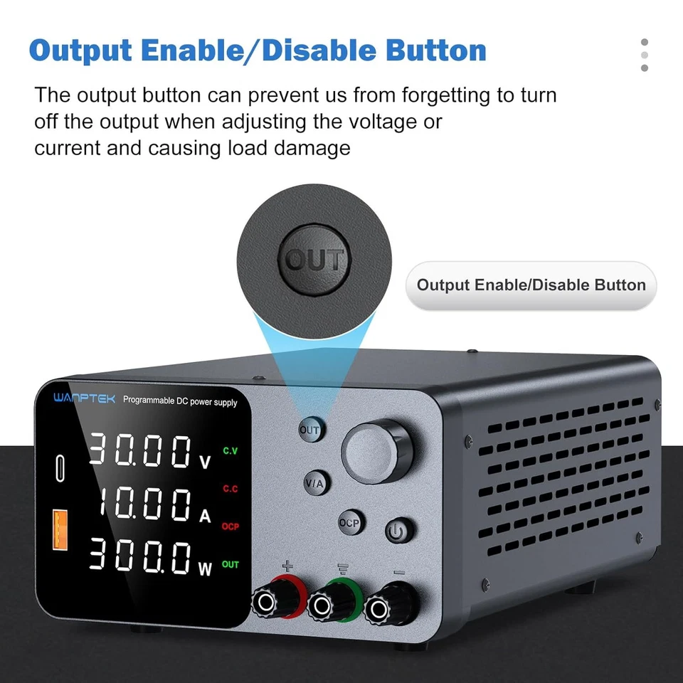 Labornetzgerät 0-30/60/120V 0-5/10A DC Tisch-Netzteil Variables Hochpräzise - Bild 4 von 4