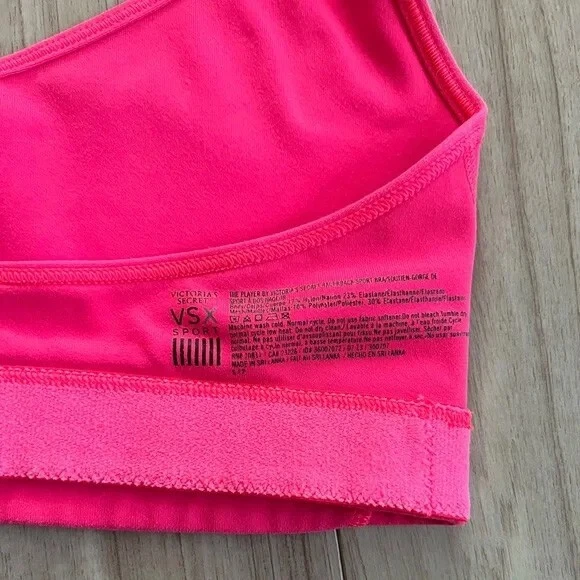 victoria-secret-vs hot pink barbie core mesh racer back sports tank-bra
