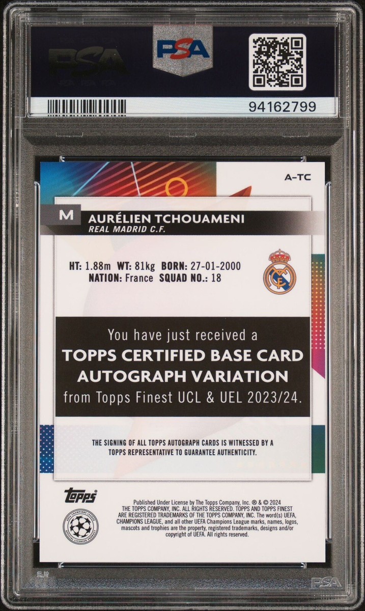 2023-24 topps finest ucc チュアメニ 直筆サイン カード 2023-24 topps finest ucc チュアメニ 直筆サイン カード