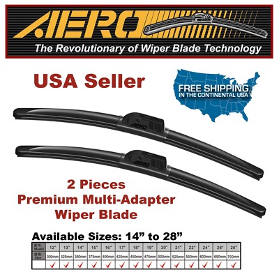 AERO Ford C-Max 2016-2014 OEM Quality Beam Windshield Wiper Blades (Set of 2)