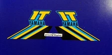 1984 Yamaha IT490 2pc perforated tank graphics 84' decals stickers kit MX IT 490