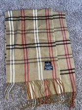 cejon scarf made in italy Tan Plaid