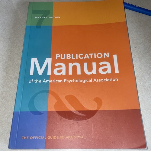 Publication Manual of the American Psychological