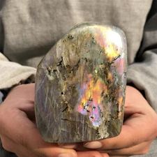 570g Natural Labradorite Quartz Freeform Crystal Mineral Specimen Reiki Healing