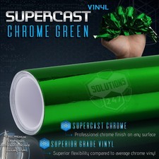Supercast Flex Stretch Mirror Chrome Vinyl Wrap Sticker Roll Air Release - Green