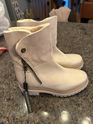 Fabianelli Italian Leather Boots Ivory Beige NWT Sz US 6.5/EU 37