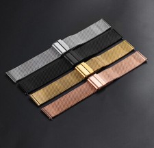18mm 20mm 22mm 24mm Stainless Steel Mesh Watch Band Strap Universal Wristband