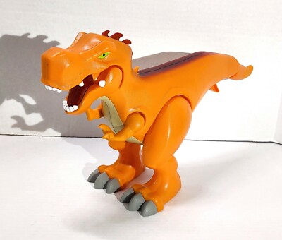 Imaginext Large T-Rex Orange Dinosaur Toy Trigger Chomp Bite Figure Only