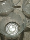 SET OF 7 VINTAGE CLEAR GLASS MUGS WITH RAISED FROSTED FLOWER DESIGN — photo 5