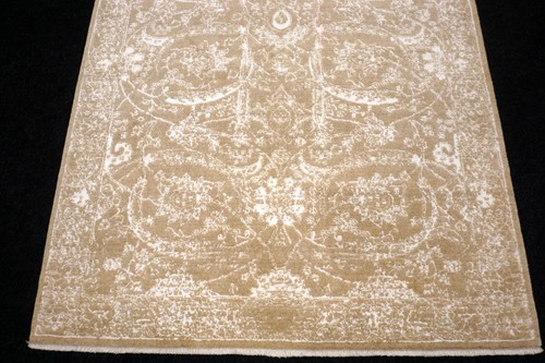 Orient Teppich Isfahan 193 x 151 cm Seide Modern Design Perserteppich Beige Weiß - Bild 5 von 14