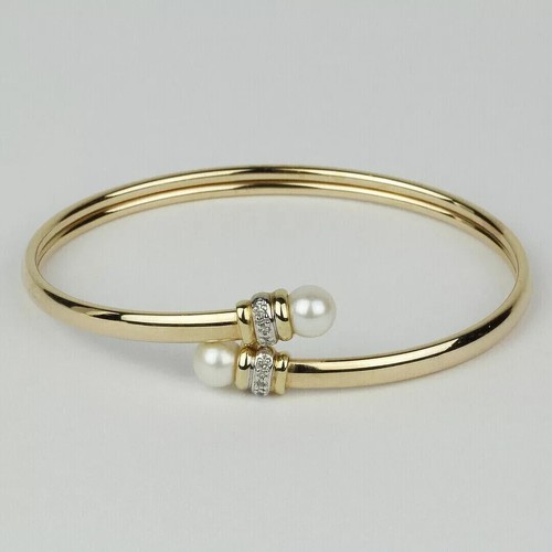 1Ct Round Cut Lab-Created Diamond Women Bangle Bracelet 14KYellow Gold Plated 7" - Picture 6 of 6
