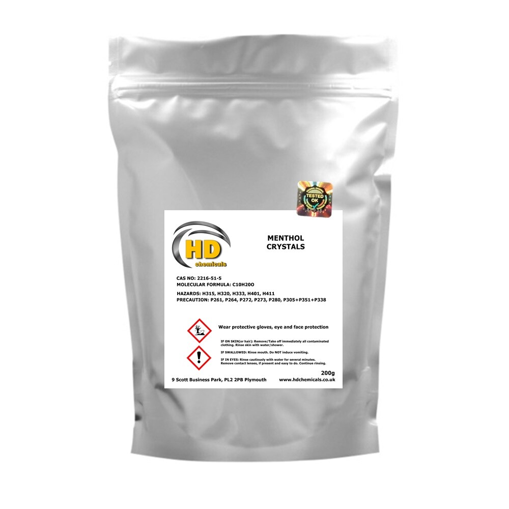 Menthol Crystals 200g High Quality Aromatherapy Congestion Blocked Nose Relief