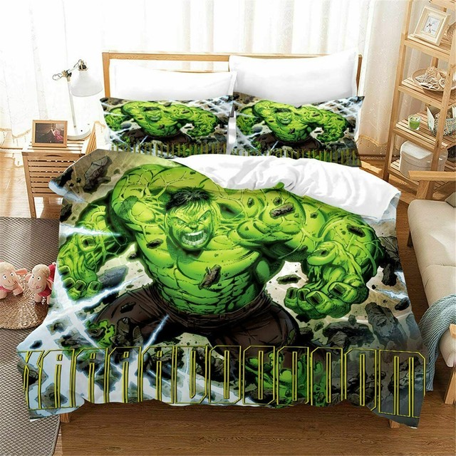 The Incredible Hulk Duvet Cover Comforter Cover Pillowcases Bedding Set
