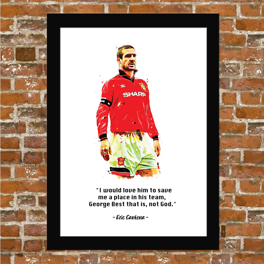 Print Giclée Eric Cantona - Manchester United - Football, Neuf