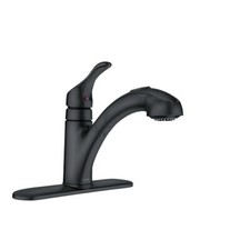 Moen CA87316BL Renzo Black 1-Handle Pull-Out Kitchen Faucet in Matte Black