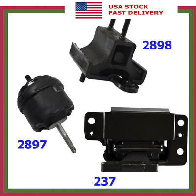 M1388 1999 For Buick Park Avenue 3.8L Motor & Trans Mount 3PCS 2897 2898 5237