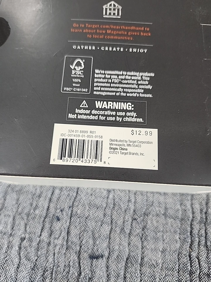 Lot Of 4 2021 Hearth Hand Magnolia Wooden Bead Garland Wood Brown 12 Ft Holiday - Image 4 of 4