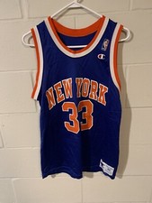 NEW YORK KNICKS PATRICK EWING VINTAGE 90s CHAMPION NBA BASKETBALL JERSEY 40