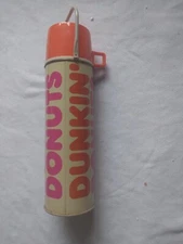 Vintage, Dunkin' Donuts Metal Thermos 32 oz Glass Liner King Seeley, 1980s