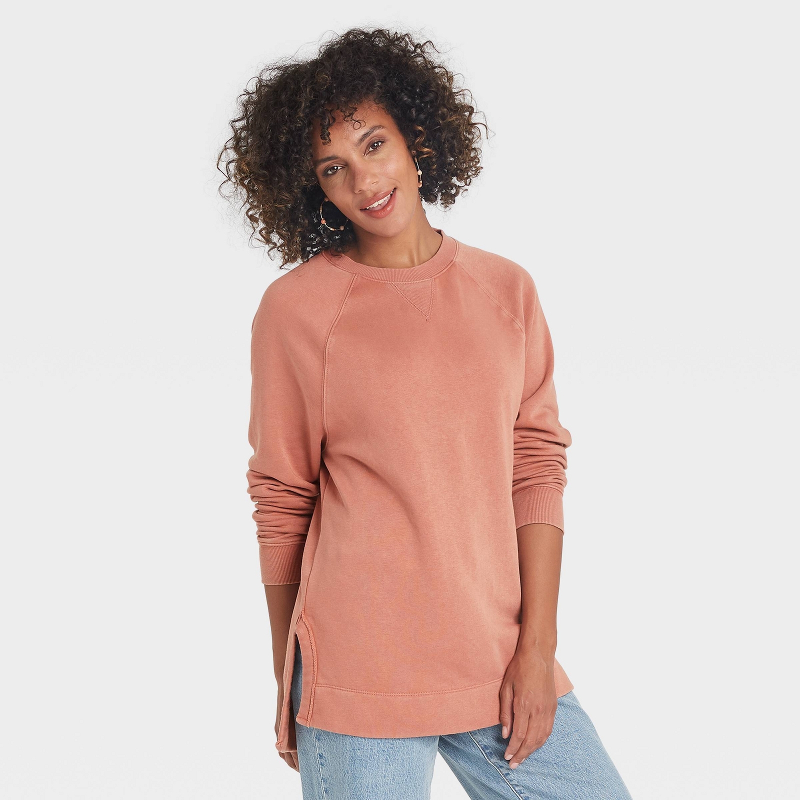 Small - Womens Fleece Tunic Sweatshirt - Universal Thread - Brown Clay  829576438334 | eBay