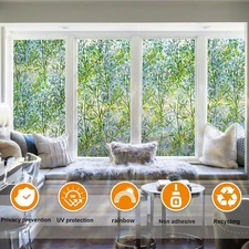 Window Privacy Film Stain Glass Window Film Rainbow Window Film Window clings No