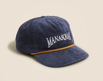 BEAMS PLUS X J. Crew Made in USA Embroidered Corduroy Baseball Cap New Jersey