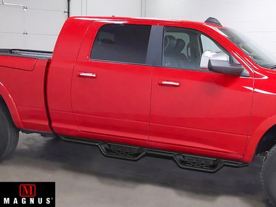 APS Black Side Step Nerf Bars For 10-24 Dodge Ram 2500 3500 Mega Cab