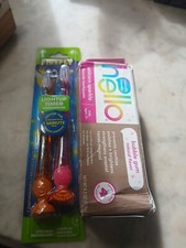 HELLO Bubblegum Unicorn Sparkle Toothpaste Kids, 4.2OZ  Firefly Toothbrushes