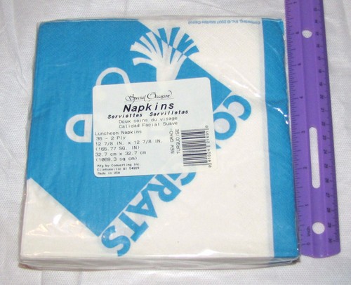 Luncheon Napkins Turquoise New Grad 36/pk #21691, Graduation Napkins, Turquoise - Picture 2 of 2