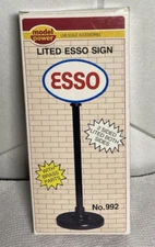 MODEL POWER LITED Lighted  ESSO SIGN G SCALE 992 Railroad Miniature