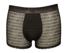 EMPORIO ARMANI men's boxer shorts visible elasticated transparent logo fabric un