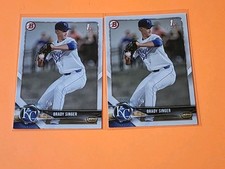 (2) 2018 Bowman Draft - Brady Singer #BD-135 (RC) Royals Reds