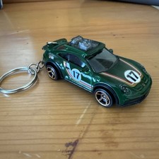 Porsche 911 Rallye BritishRacing Green Diecast Keychain 1:64 Hot Wheels Matchbox
