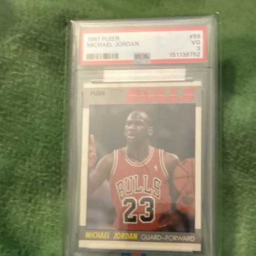 Fleer 1987 Michael Jordan #59 PSA 3 Graded Basketball Card Chicago Bulls