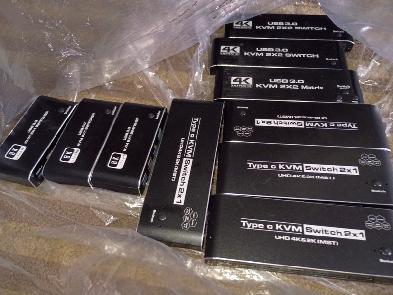 12 Lot 8K, 4K 60Hz USB 3.0 HDMI KVM Switch Hub USB Converter Devices Only