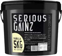 Serious Gainz Weight Gainer 5kg Muscle Mass Gain Protein Powder Shake Vanila
