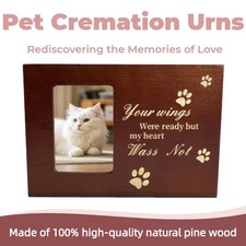 Pet Memorial Urns for Dog or Cat Ashes Large Wooden Funeral Cremation Urns