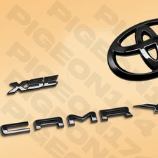 Gloss Black Emblem Overlay Kits For Camry XSE 2018-2024 Accessories Rear Trunk
