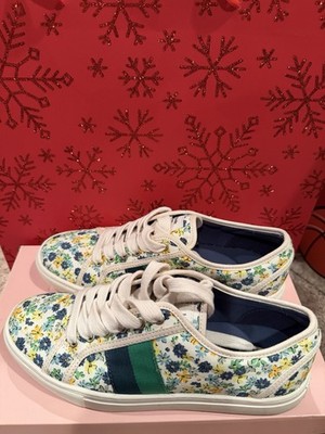 kate spade new york Izzy Floral Lace-Up Low Top Sneakers White Multi K7111 U30