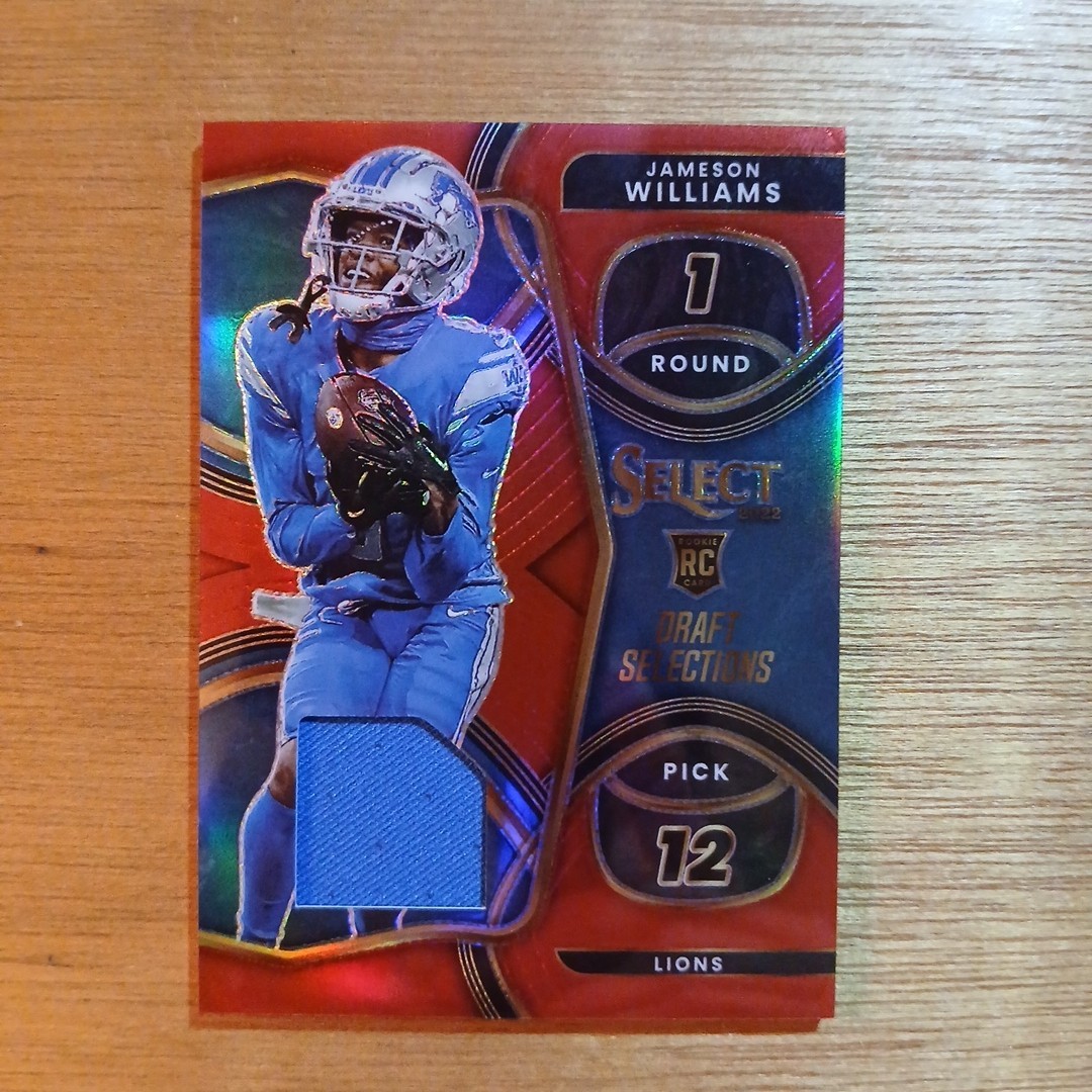Jameson Williams Panini Select Draft Selections Memorabilia #DS8 Red