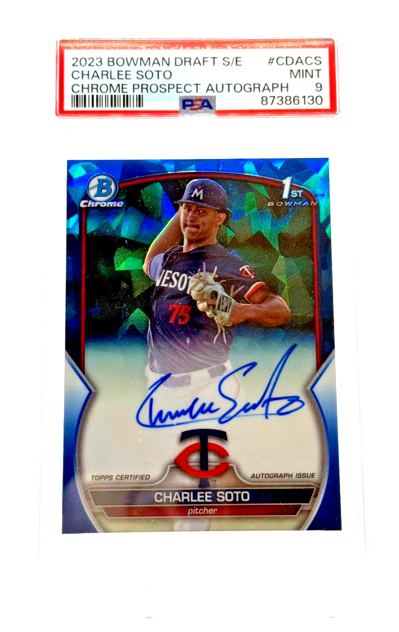 2023 Bowman Draft 1st SAPPHIRE EDITION Charlee Soto AUTO /199 Minnesota Twins