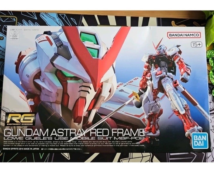 Bandai RG 1/144 Scale Gundam Astray Model Kit Red Frame MBF-P02