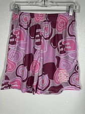 Eric Emanuel Shorts Mens Large Pink Burgundy Mesh Heart Print Basketball EE